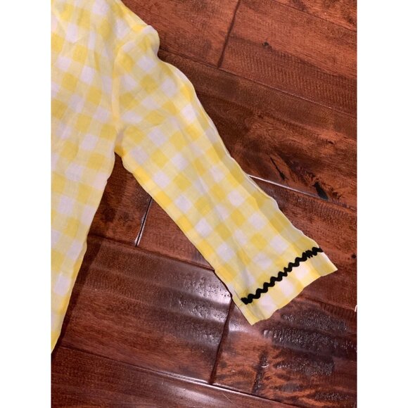 Marysia Bumby Yellow & White Plaid Hooded Cover-Up Top, Size 4, NWT! - Picture 9 of 10